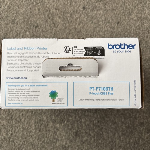 Brother PT-P710BT P-Touch Cube Plus Label Printer White - 第 2/5 張圖片