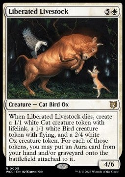 Magic/MTG Liberated Livestock WOC-5 Rare Englisch Neu