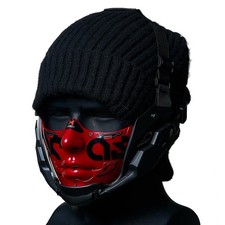 OIVZFZ Cyber Punk Half Face Mask, Futuristic Mechanical Sci-Fi Mask, Cosplay Hal