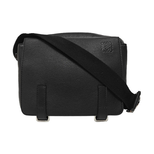LOEWE Military Crossbody bags Leather Black Free Shipping | Duties Paid