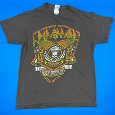 Def Leppard Rock Brigade Tour 2018 T Shirt Men's Size Medium Graphic Tee