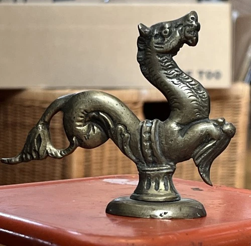 Vintage Brass Gondola Seahorse Hippocampus Figurine