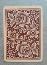1 x Antique Wide Swap Playing Card - Flowers