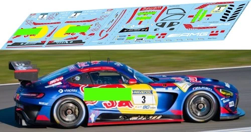 1/24 Decals for Mercedes AMG GT3 Evo Max Nürburgring 2026 TB Decal TBD1199