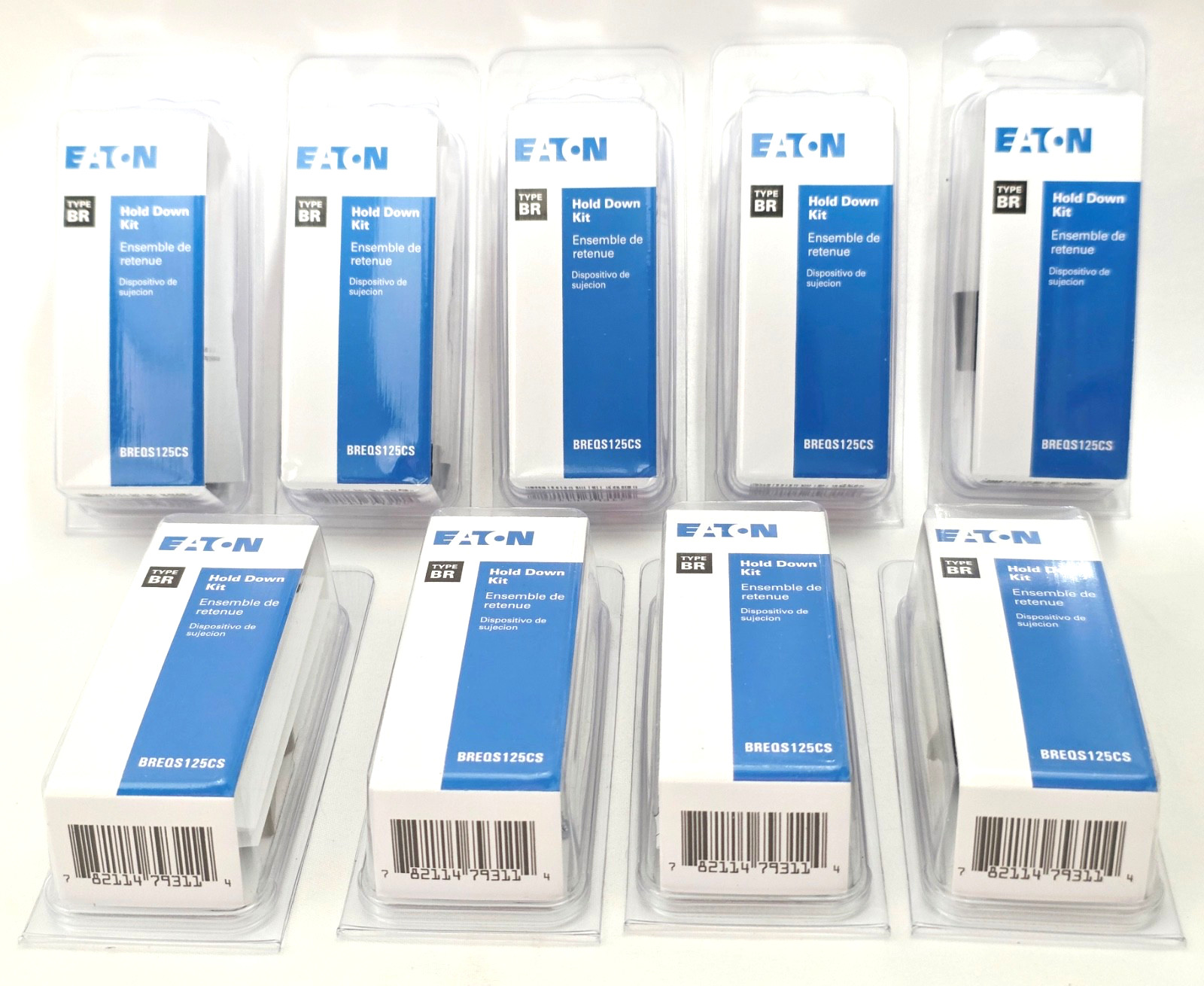 Lot of 9 Eaton BREQS125CS Hold Down Kits For Type BR 2 or 3 Pole Main Breaker