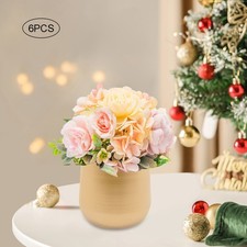 6pcs Small Gold Vases Metal Flower Trumpet Vases For Table Centerpieces Decor