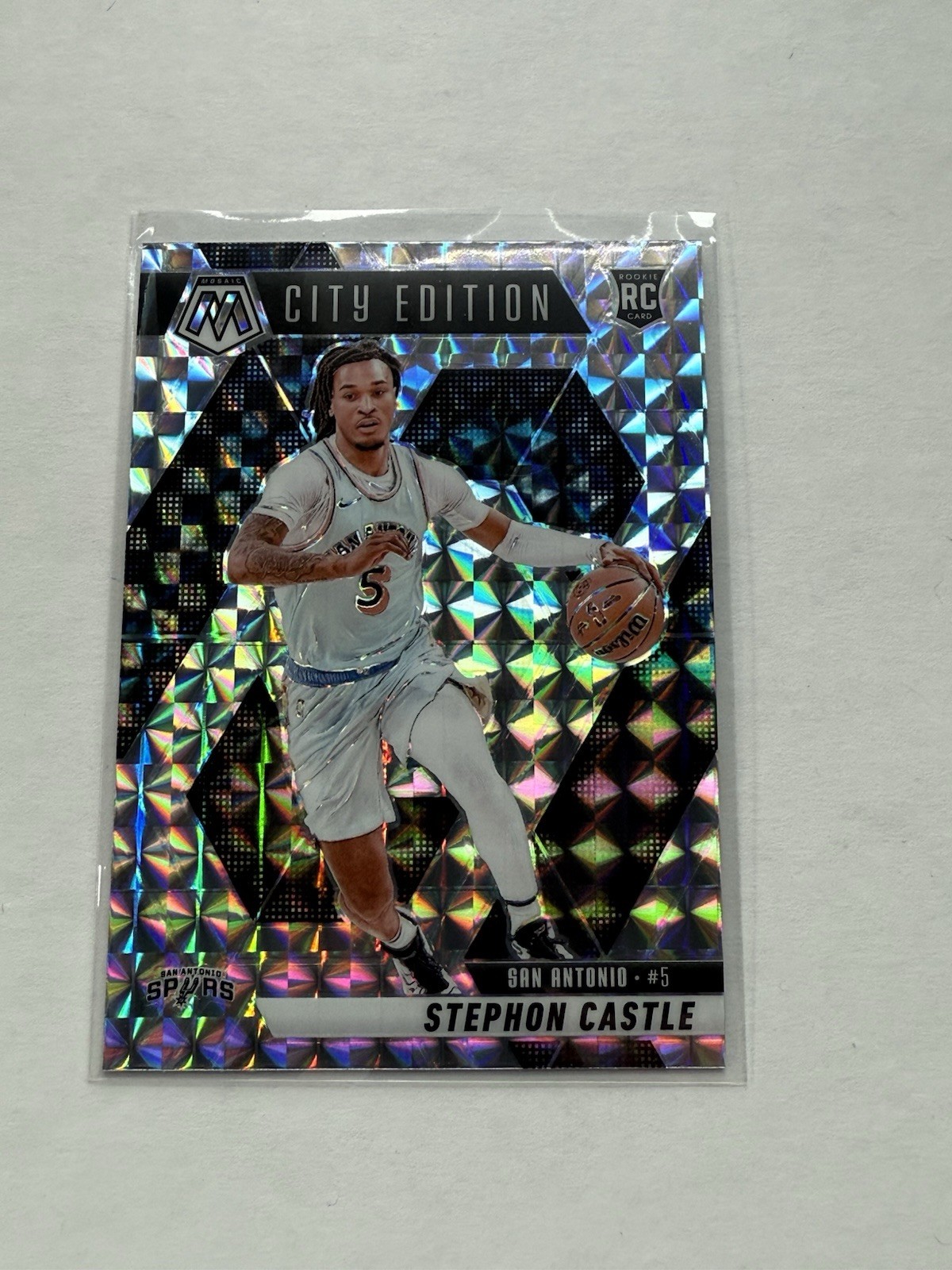 2024-25 Panini Mosaic - City Edition Stephon Castle #290 Mosaic Prizm (RC)