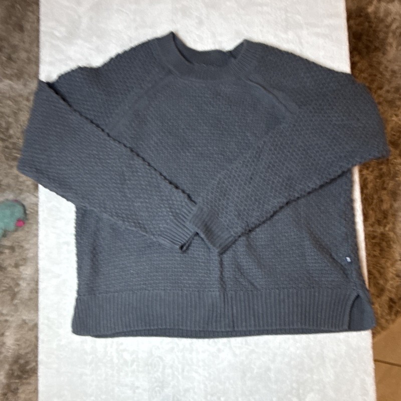 GAP woman’s Gray Solid Knit Crewneck Pullover Sweater Long Sleeve M