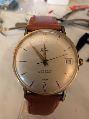 STOWA - HANDUHR - 17 JEWELS ARMBANDUHR - GOLD PLATE - Made in GERMANY