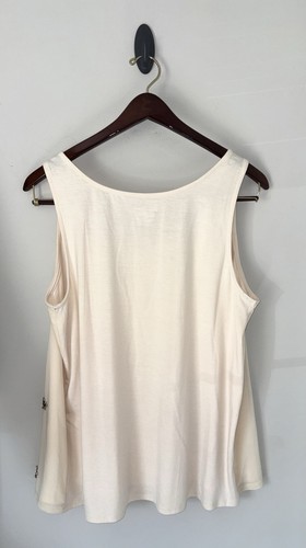 Blouse Lane Bryant - Taille Plus 18/20 - Imprimé Beige, Manches 3/4, Comme Neuve !