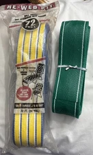 Vintage Webbing Kit 80 Feet New old Stock Yellow 2 1/4" Wide Plus Green Webbing