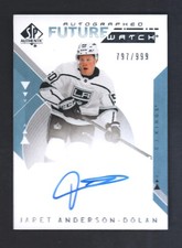 2018-19 SP Authentic FWA Future Watch Autograph #206 Jaret Anderson-Dolan /999