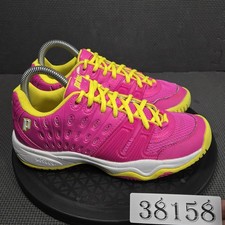 Prince Zapatos Niños Talla 5 Rosa Amarillo Cancha de Tenis Tenis Tenis Tenis Junior