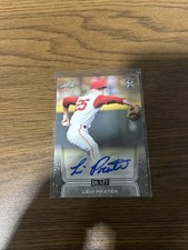 2020 Leaf Draft Baseball Levi Prater Rookie Auto Cardinals