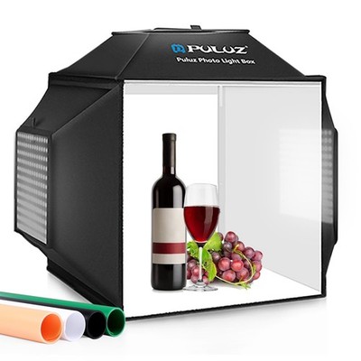 Light Box, PULUZ 16''x16'' Studio Light Box with 480pcs LEDs Lights 4 Color PVC...