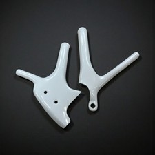 YAMAHA YZ125 YZ250 UFO FRAME GUARDS WHITE 1993-2001 YA02859