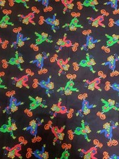 1990s fabric material holiday Halloween fall scarecrow neon crow pumpkin 25x40"