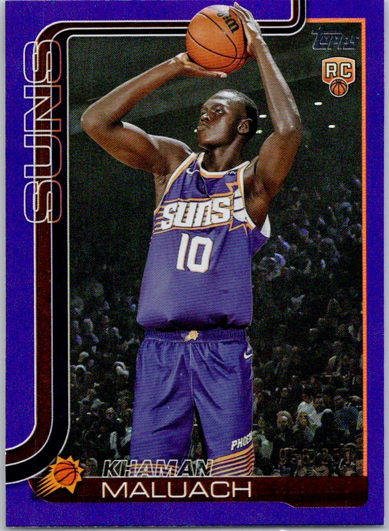2025-26 Topps Purple Rainbow #210 Khaman Maluach #/250 Rookie Phoenix Suns