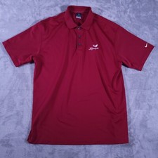 Nike Golf Polo Shirt Mens XL Red Dri Fit UV Short Sleeve Pullover Knit Pullover