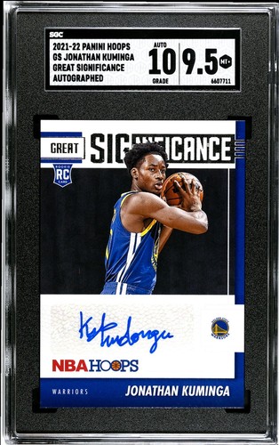 2021 Hoops Great SIGnificance #GS-JK Jonathan Kuminga RC Auto SGC 9.5 Full Name! - Picture 1 of 2