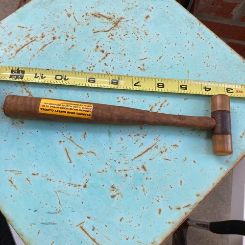 1 used NO-MAR #701 - 4oz Soft Double-Faced Hammer Mallet, Wooden Handle