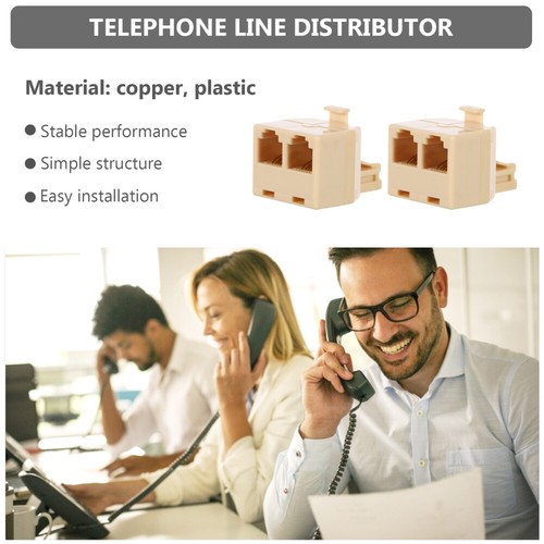 10 PCS Telephone Cable Seperater Cord Landline Splitter Jack for - Afbeelding 7 van 12