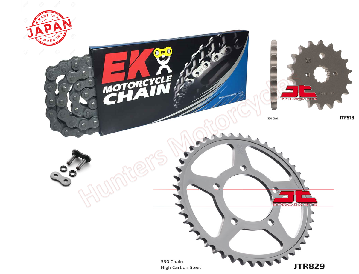 EK Japanese X-Ring Chain and JT Sprocket Kit for Suzuki GSXR750