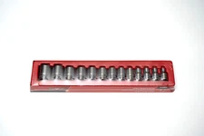 Snap On Tools NEW 313TWYA 13 pc 1/2 Drive 6-Pt SAE Shallow Socket Set 3/8-1-1/8"