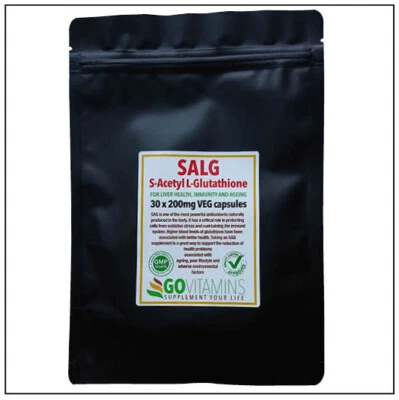 GOVITAMINS S-Acetil L-Glutatión 200mg Cápsulas VEG (FORMA NO REDUCIDA) HÍGADO, BUEN ENVEJECIMIENTO