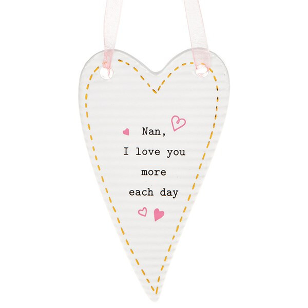Thoughtful Words Ceramic Plaque : Nan, I Love you more each day