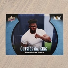Powerhouse Hobbs OTR-9 Outside The Ring Blue Parallel Upper Deck AEW 2022