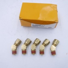 5 Pack Parker Air Brake Compression Style Fittings 3/8" x 1/4" 45° VS279NTA-6-4