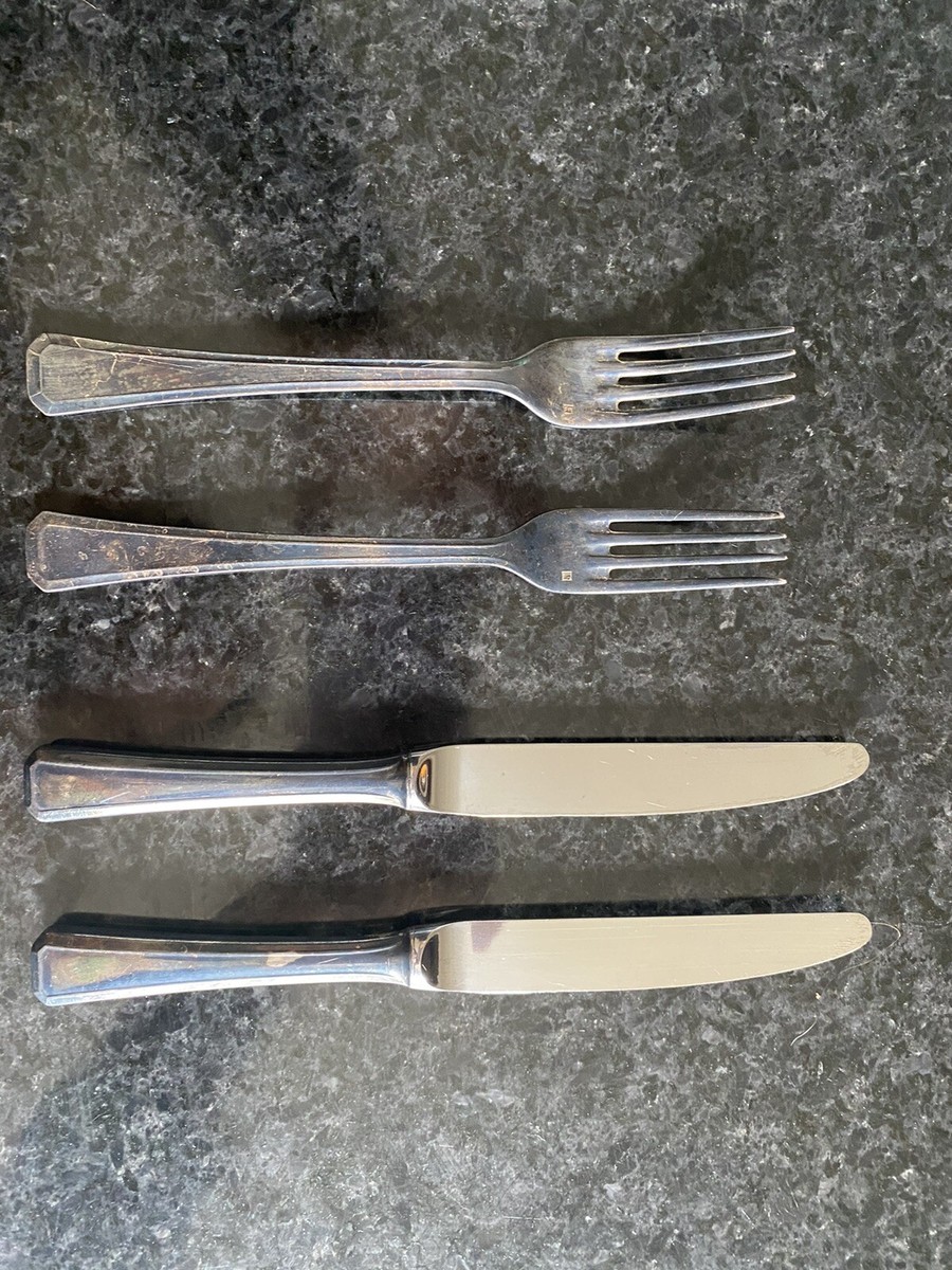 Christofle Hotel Silver Plate 2 Forks And 2 Knifes | eBay