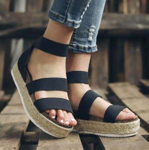 platform sandals without ankle strap