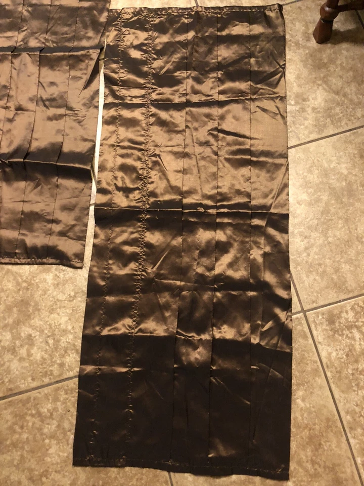 Juego de 2 cenefas marrón brillante Better Homes & Garden usadas en excelente estado aspecto en capas clásicas Foto 2 de 3