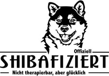 Adesivo auto SHIBA INU - sticker shiba - scritta shiba infetta - sticker