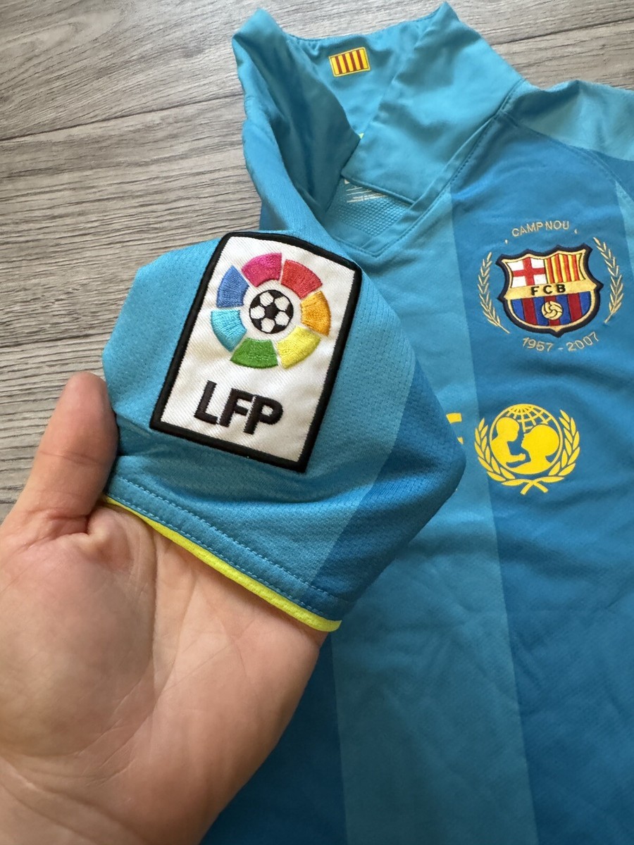 Barcelona 2007 2008 Away Football Jersey Shirt Nike Size Young