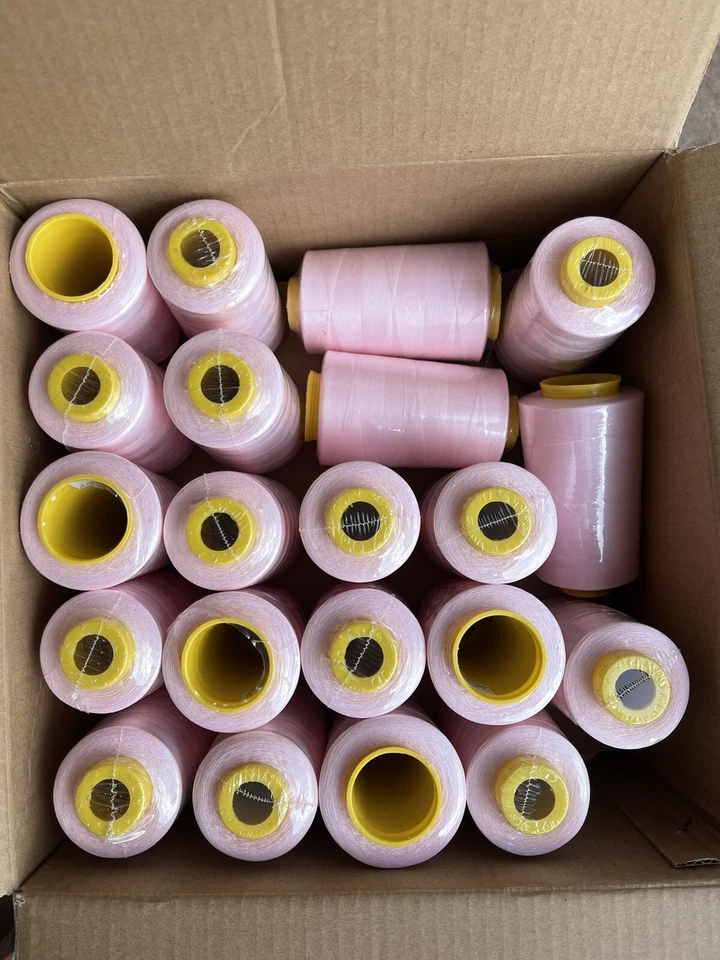 50 Big Spools Baby Pink Multi Purpose Serger Sewing Machine Threads T27 Quality - Image 4 of 4