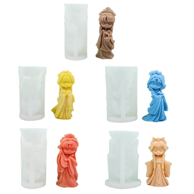 Princess Girl Silicone Mold for DIY Dolls Crafts Cement Resin Molds