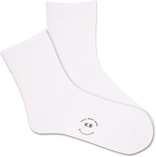 K. Bell Women's Hydrating Microfiber Crew Socks 1 Pair, White, Women's 9-11