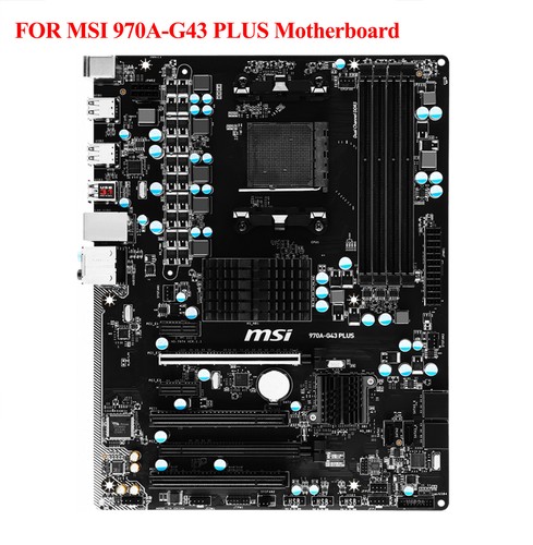 100% Tested FOR MSI 970A-G43 PLUS Motherboard AM3 / AM3 + USB 3.0 SATA3 DDR3 - 第 1/4 張圖片