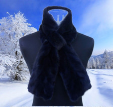Handmade new real Mink fur women winter fur scarf neck warmer /extra long 120cm