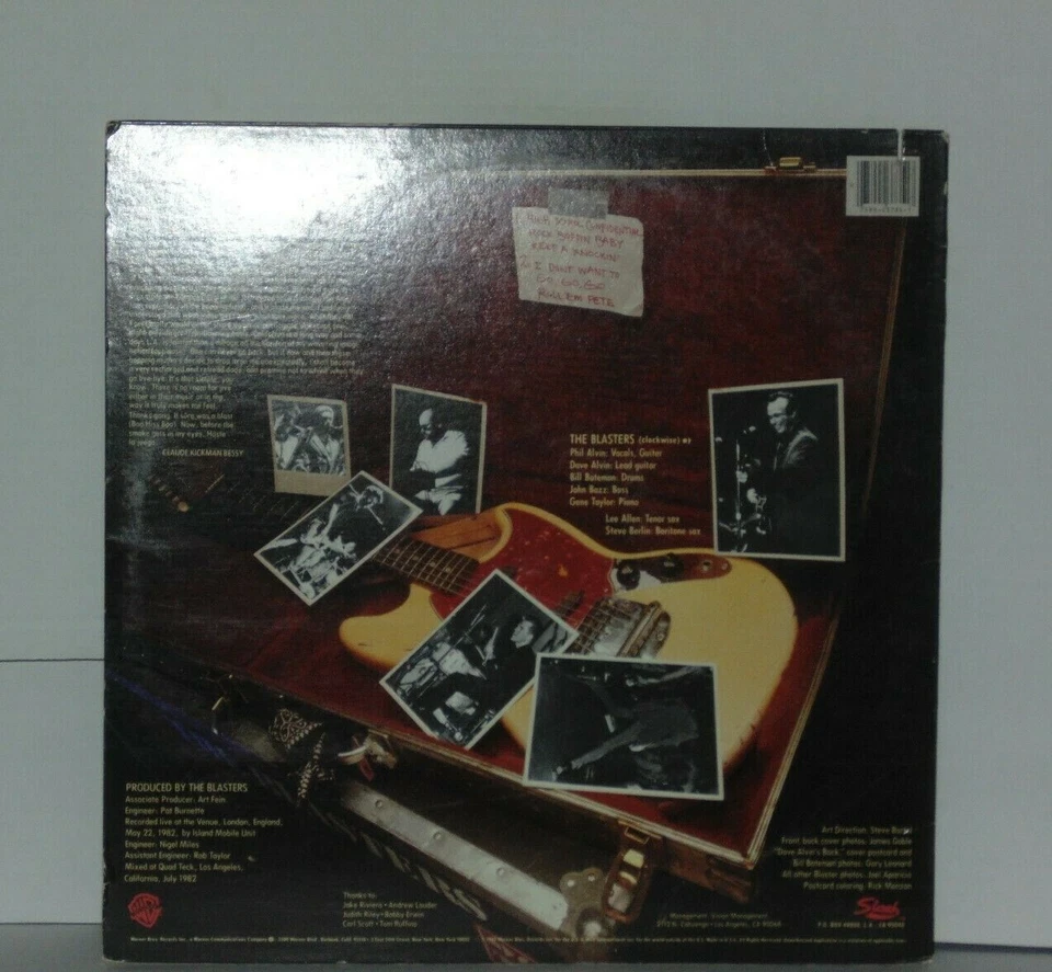 THE BLASTERS Over There EP LP VG+ 1982 Warner Slash Vinyl Phil Alvin Blues Rock - Image 3 of 4