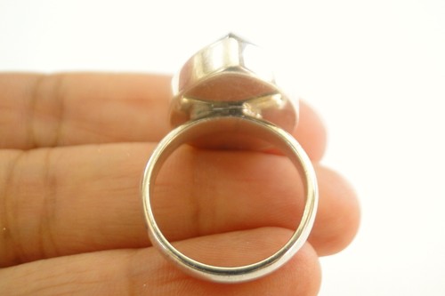 Mettallic Titanium Drusy Druzy Quartz 925 Sterling Silver Ring Size 8 - Picture 4 of 4