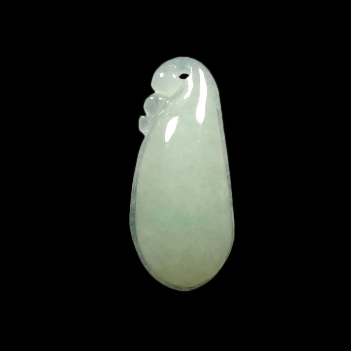 Certified Grade A 100% Natural Green Icy Jade Jadeite Pendant Hand