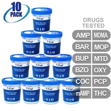 NEW Mintegrity Drug Test 12-Panel T-Cup Urine Home Kit 10-Pack #MI-TDOA-6125