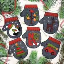 Ornament Kit - Mittens - Charcoal Mittens