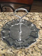 Vintage Hellerware Chromium Candy Dish/Tidbit ServingTray 