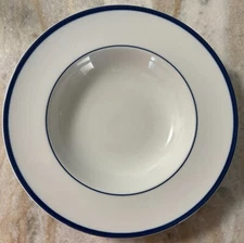 11" Individual Pasta Bowl Brasserie Blue by Williams-Sonoma 2" RIM/JAPAN