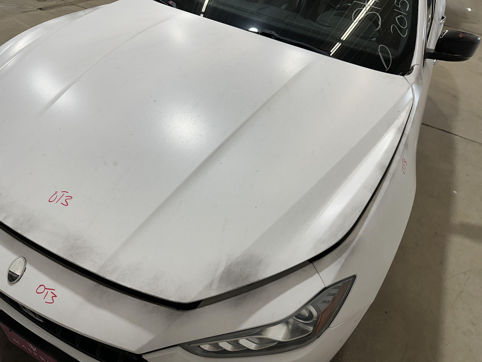 15 MASERATI GHIBLI FRONT HOOD BONNET W/ HINGES BIANCO WHITE 268